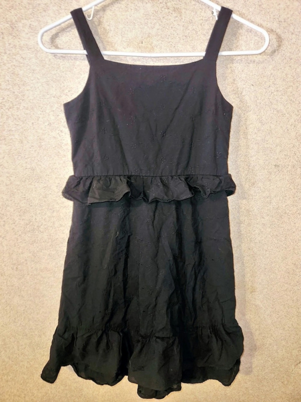Mi ami Black Ruffle Mini Dress Size 14